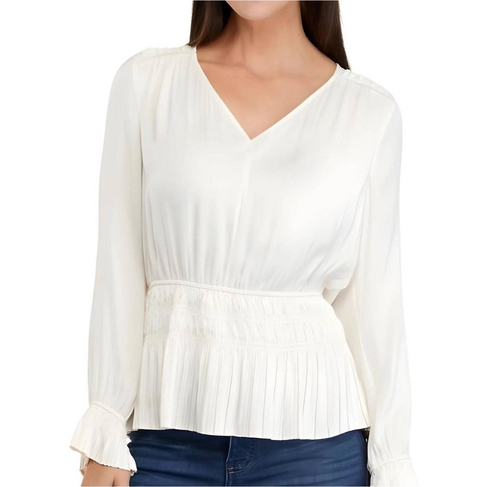 NWT! PHILOSOPHY REPUBLIC CLOTHING Long Sleeve V-Neck Blouse